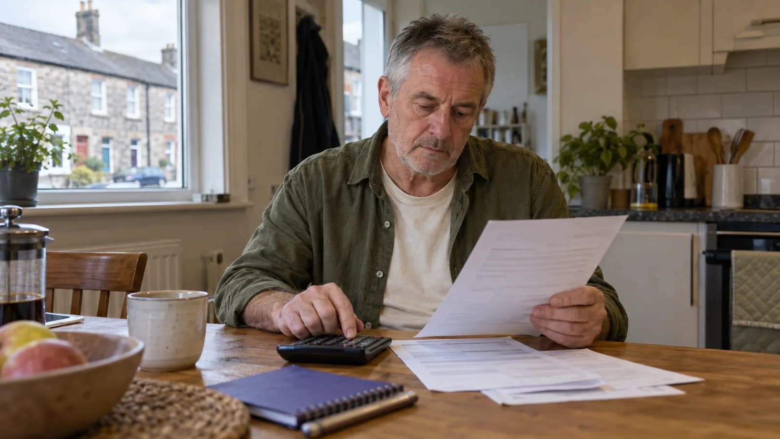 A part-time worker reviewing deductions on a payslip.